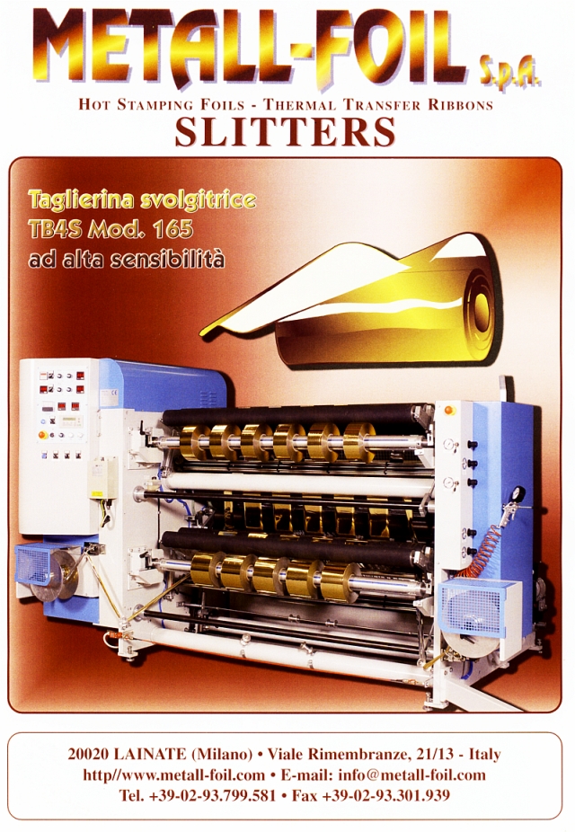 Slitting machines, Hot Stamping Foils and Thermal Transfer Ribbons